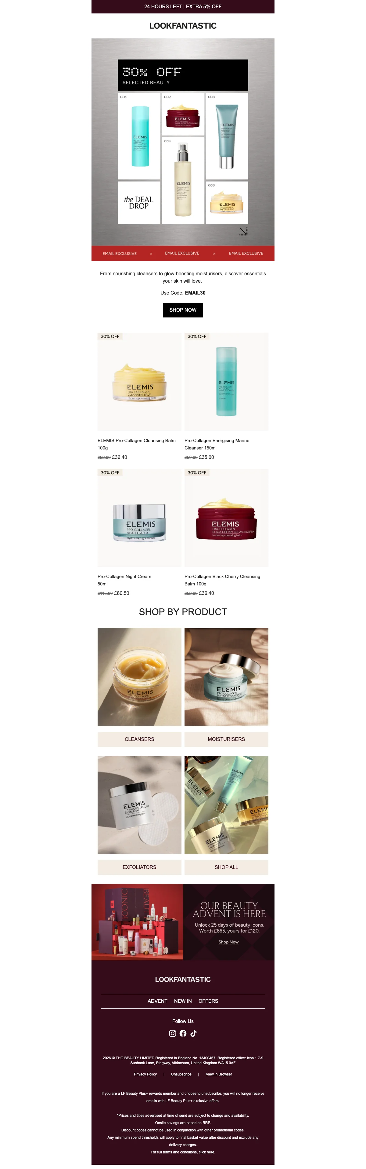 Proof of coupon - LookFantastic - โคดสวนลด: [[ลด 30%]] สำหรบผลตภณฑบวตทรวมรายการ ชอปออนไลนวนน