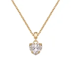 Heart Crystal White Gold Charm + Chain Necklace G