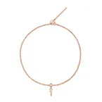 Number Rose Gold Charm + Chain Bracelet RG