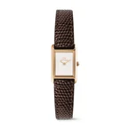 Bound Mini Dark Brown Lizard Rose Gold