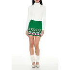 Christmas Sweater-Knit Mini Skirt