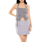 Split-Hem Halter Top