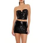 Sequin Sweetheart Tube Top