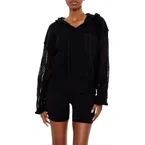 Open-Knit Netted Hoodie