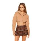 Cropped Corduroy Puffer Jacket