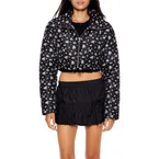 Floral Print Puffer Jacket