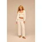 Fuzzy Knit Flare Pants
