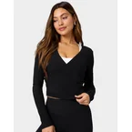 เสื้อแขนยาวผู้หญิง Modal Rib