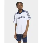 เสื้อโปโลแขนสั้นเด็กโต Loose Pinstripe