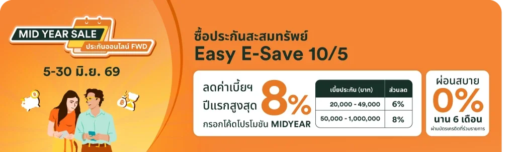 Proof of coupon - FWD - FWD โคดโปรโมชน: [[ลดสงสด 8%]] สำหรบเบยปแรก 20,0001,000,000 บาท